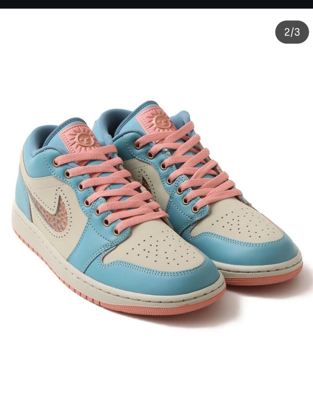 Nike Women’s Low-Top Sneakers in Light Blue, Pink & Cream